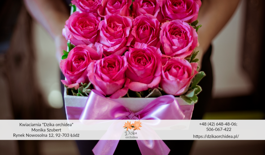 Flower box urodzinowy flower box sztuczne kwiaty