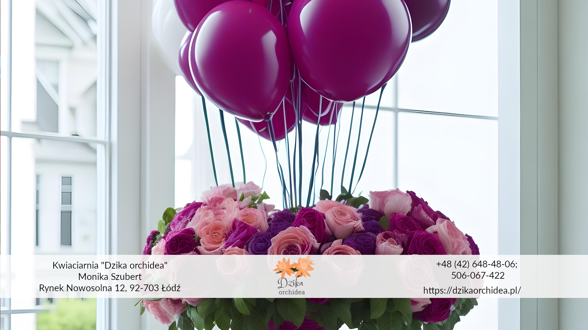 flower box z balonami różowe Flower box z żywych kwiatów Flower box ceny
